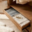 Armoire de rangement en bois et rotin