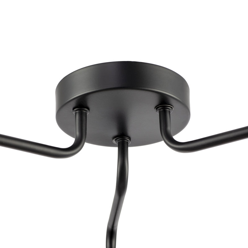Semi Flush Mount, Matte Black