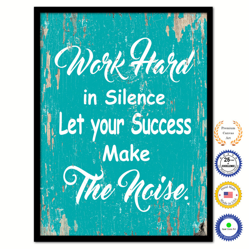 Art sur toile encadré «Spot Your Color, Let Your Success Make Noise» SpotColorArt, H 29 po x l 22 po x P 1 po