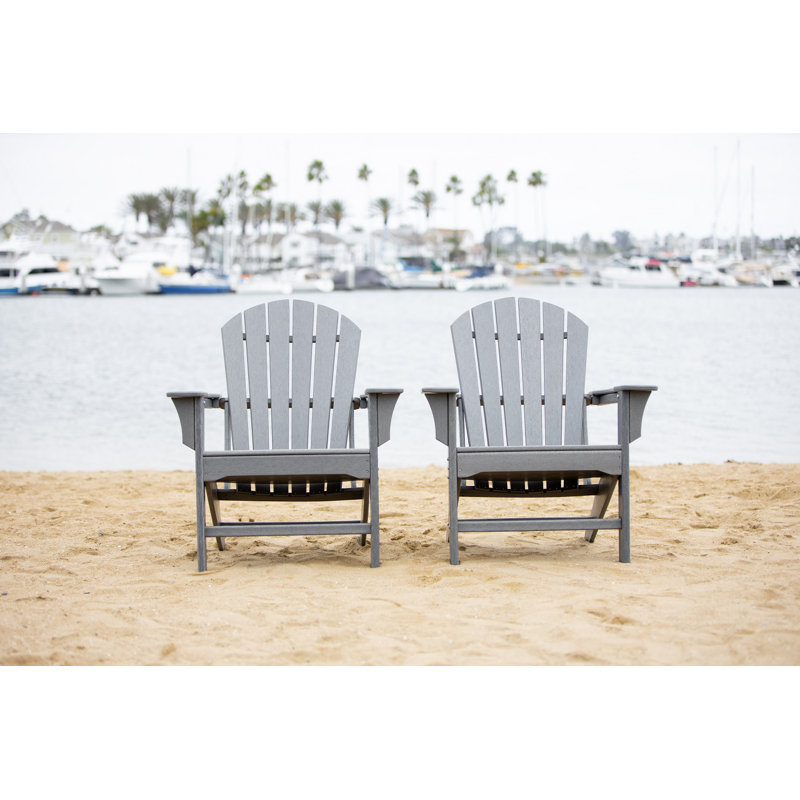 Chaise Adirondack en polyéthylène Hampton, gris