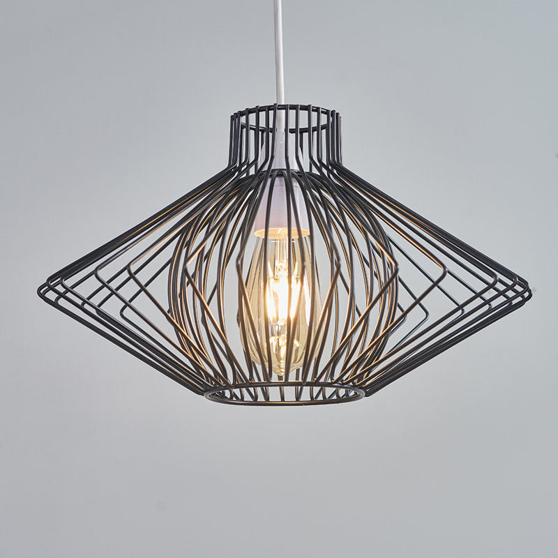 Sinat 22cm H Metal Novelty Pendant Shade ( Spider ) in Black