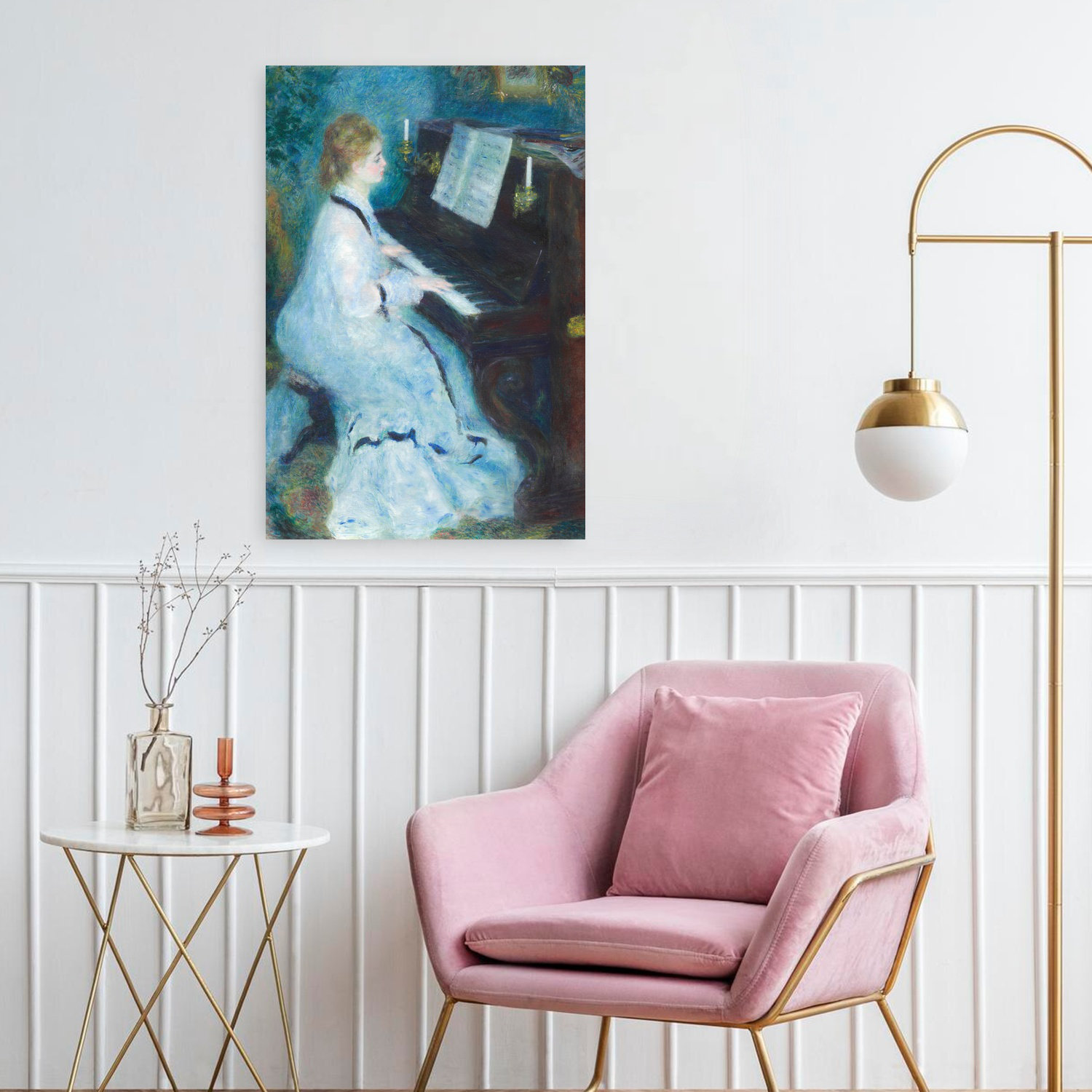 Red Barrel Studio® Woman At The Piano Modern Contemporary Wall Art ...