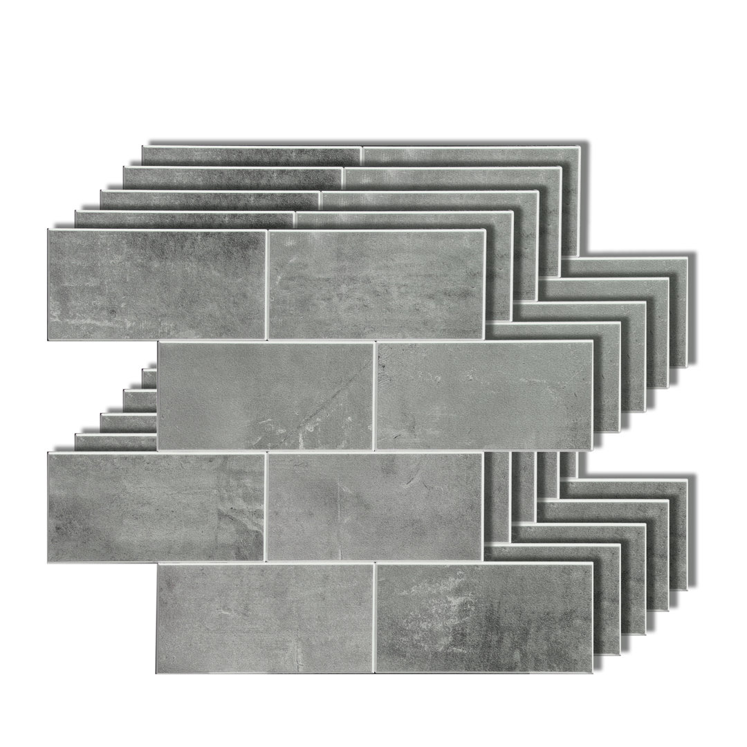 12" x 12" Vinyl Peel & Stick Subway Tile (Set of 5) Colamo 