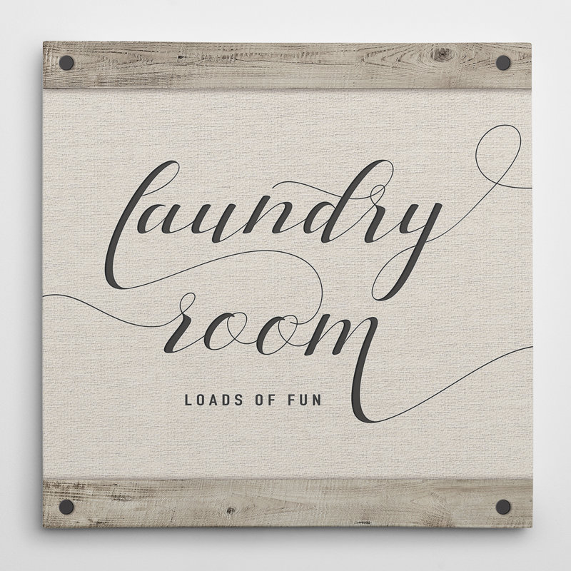 " Laundry Room ", 16" H x 16" W x 1.5" D, Wrapped Canvas