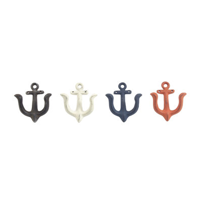 Finke Metal Single Hanger Anchor Multi Colored Wall Hook Set