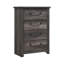 Commode de rangement grise 4 tiroirs 1 pièce