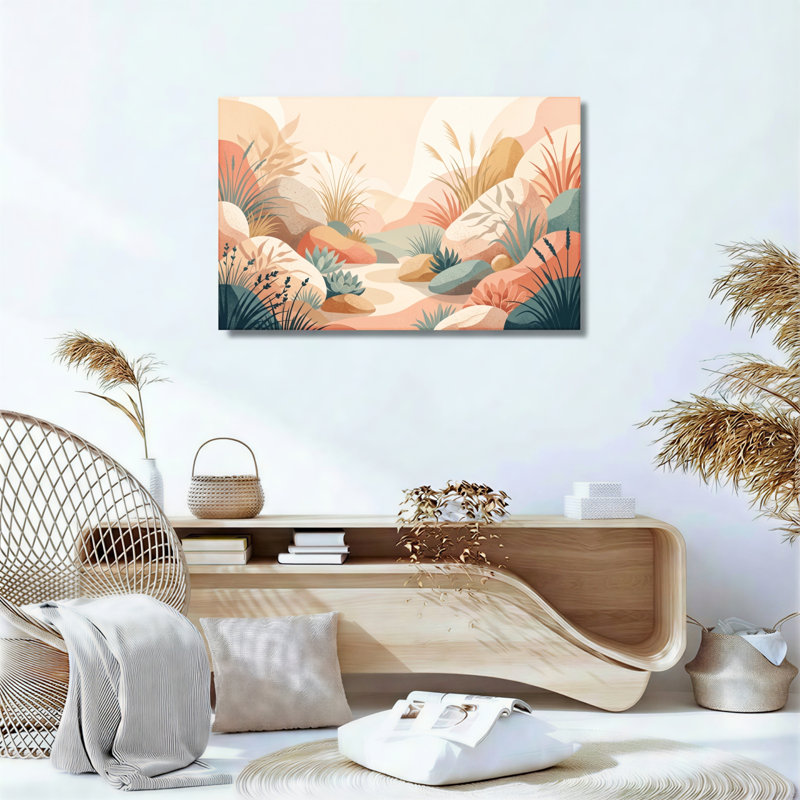 Ensemble de 1 tableau sur toile représentant un paysage désertique, 28"H x 40"W, Wrapped Canvas