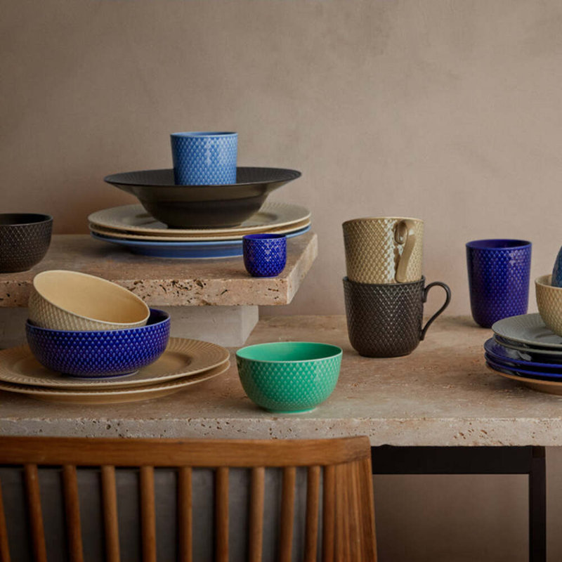 Rhombe Earth Porcelain Dinner Plate