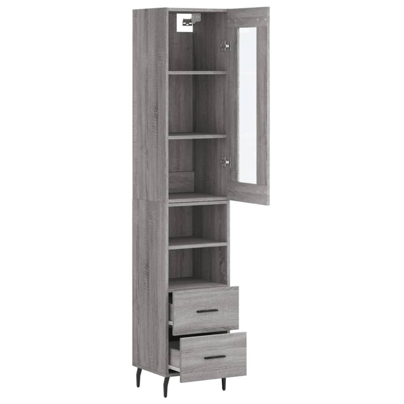 Bridgete 34.5cm Sideboard, Grey Sonoma