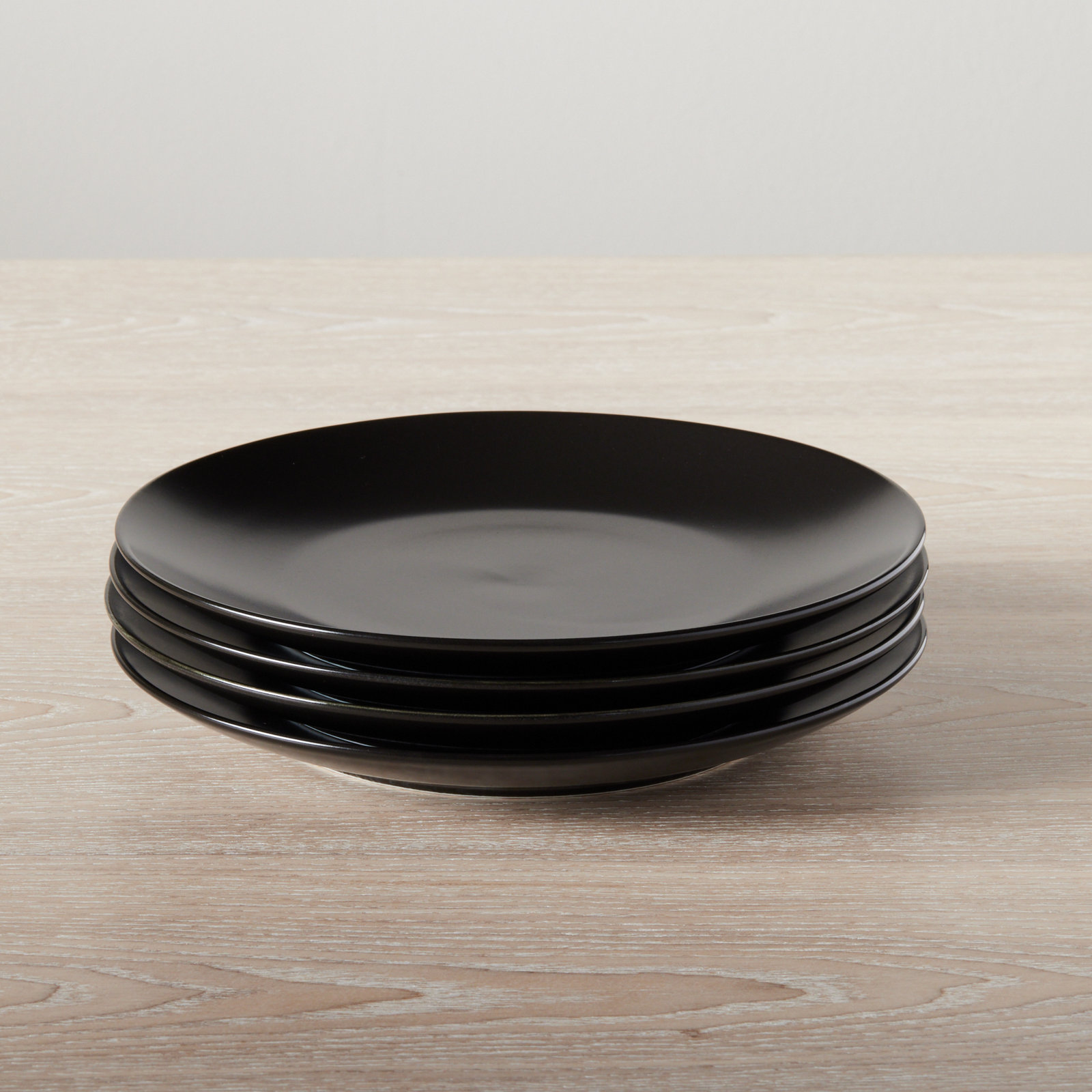 Izie Coupe Stoneware Salad Plate, Black
