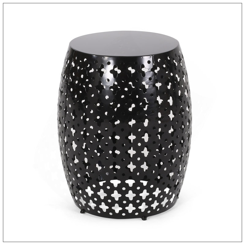 Metal End Table -Large, Black