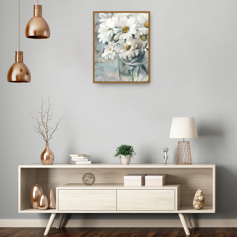 Large White Daisy Bouquet Canvas Art Print