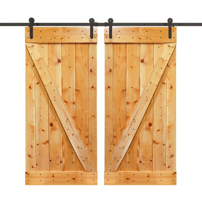 Panelled Wood Z Bar Barn Door