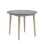 Table de salle à manger minimaliste de studio avec plateau Smart et pieds en bois