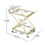 Chariot-bar industriel en fer / verre Ligon