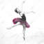 Petite ballerine rose - reproduction matte encadrée pour le décor de la chambre à coucher-341358154-341358156