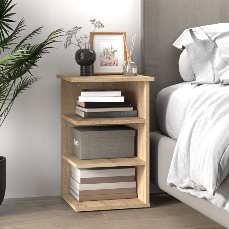 Giesey Floor Shelf End Table, Sonoma Oak, Sonoma Oak