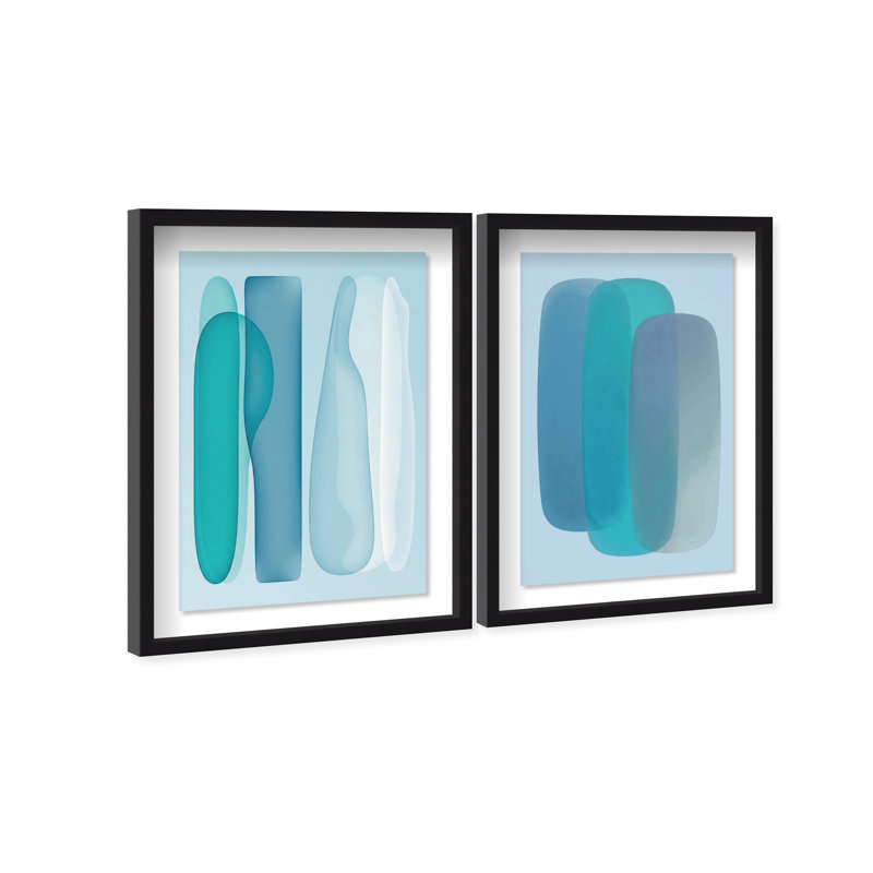 Glacier Gradients Set Set by Oliver Gal, 63"H x 43"W, Black Shadowbox