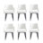 6-Piece Hickson Leatherette Dining Chair with Metal Legs-1272794675