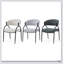 Chaises de salle à manger rembourrées avec pieds robustes en métal, ensemble de deux, idéales pour rehausser l'ambiance et le confort de la salle à manger-460639268