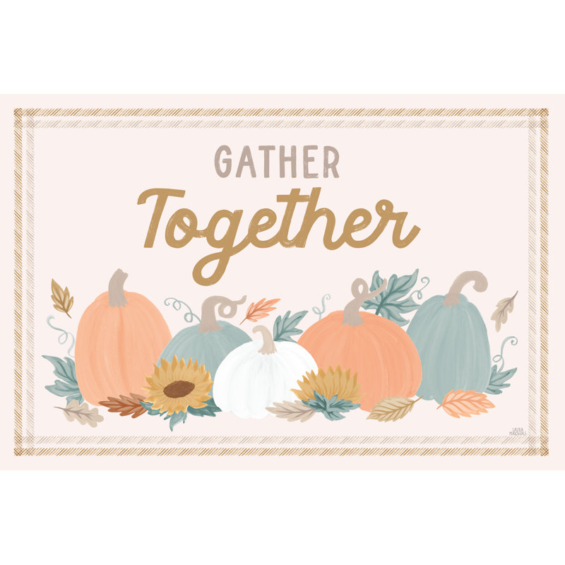 «Festive Friendsgiving I» par Laura Marshall - reproduction, H 20 po x l 30 po, Toile tendue