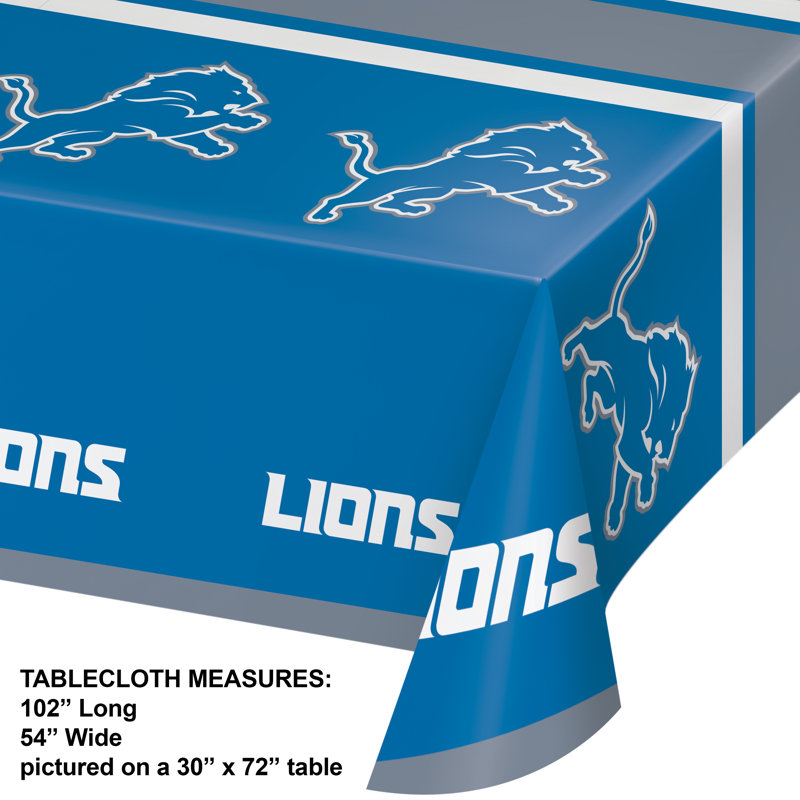 Creative Converting Detroit Lions Plastic Tablecloths, 3 ct