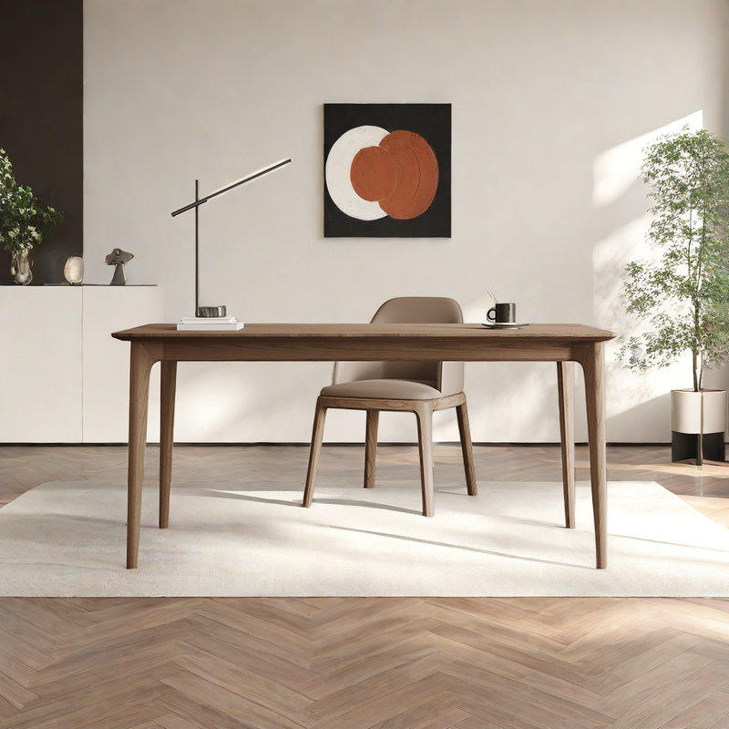 Miona Ash Solid Wood Dining Table, 31.49" W x 62.99" L