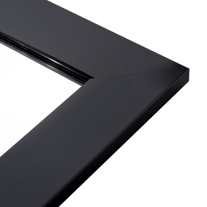 Edmondson Plastic Flat Leaning Mirror, 183 cm H x 73 cm W, Black
