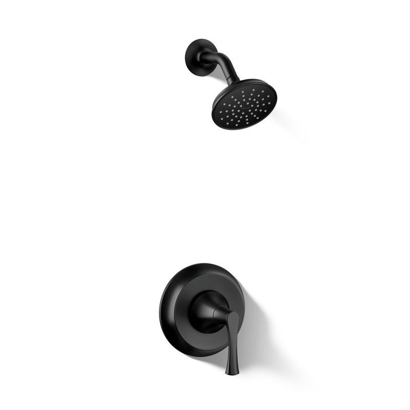 Ensemble de garniture de douche Buckley Rite-Temp, 1,75 gal / min, 1,75 GPM, Noir mat