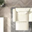 Canapé en chenille 4 places avec 2 repose-pieds et coussins lombaires en chenille - Flexibles, confort familial-922559200