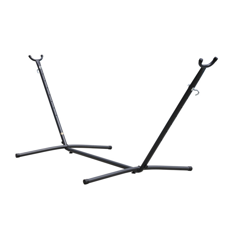 Carina Steel Standard Hammock Stand, Charcoal, 107cm H x 112cm W x 244cm D