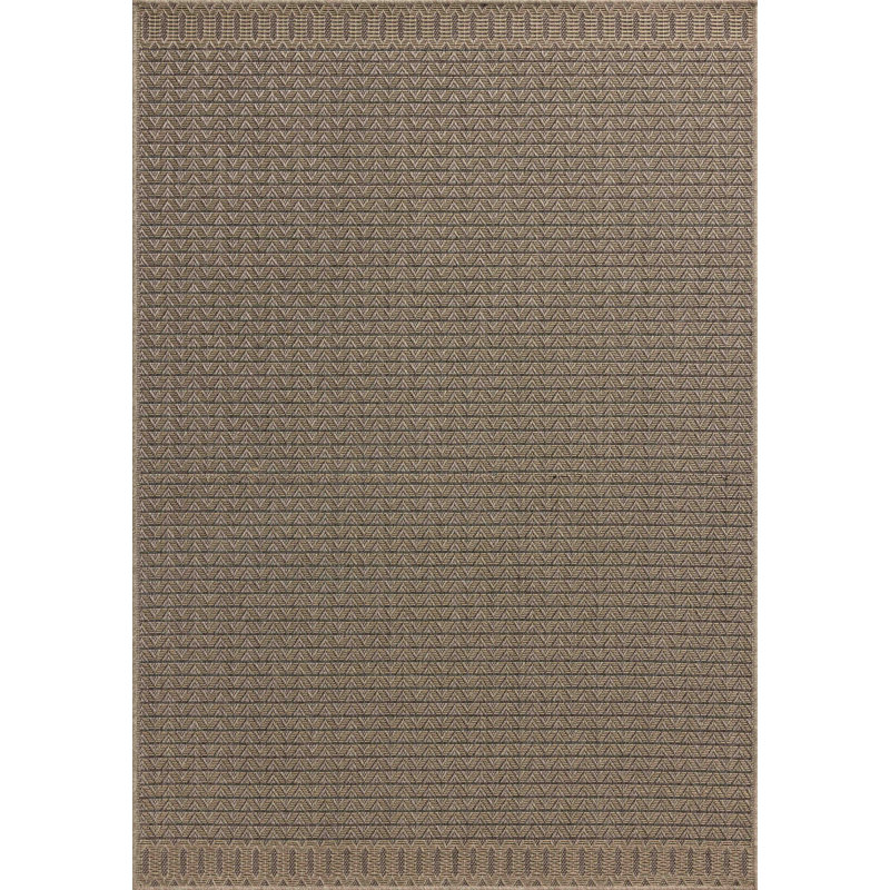 Chris Loves Julia x Loloi Providence Natural / Graphite Indoor/Outdoor Area Rug, Rectangle 5' x 7'7"