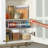 Sorbus Under Cabinet Multipurpose Storage Metal Shelf with Dividers (2-Pack)-108473990