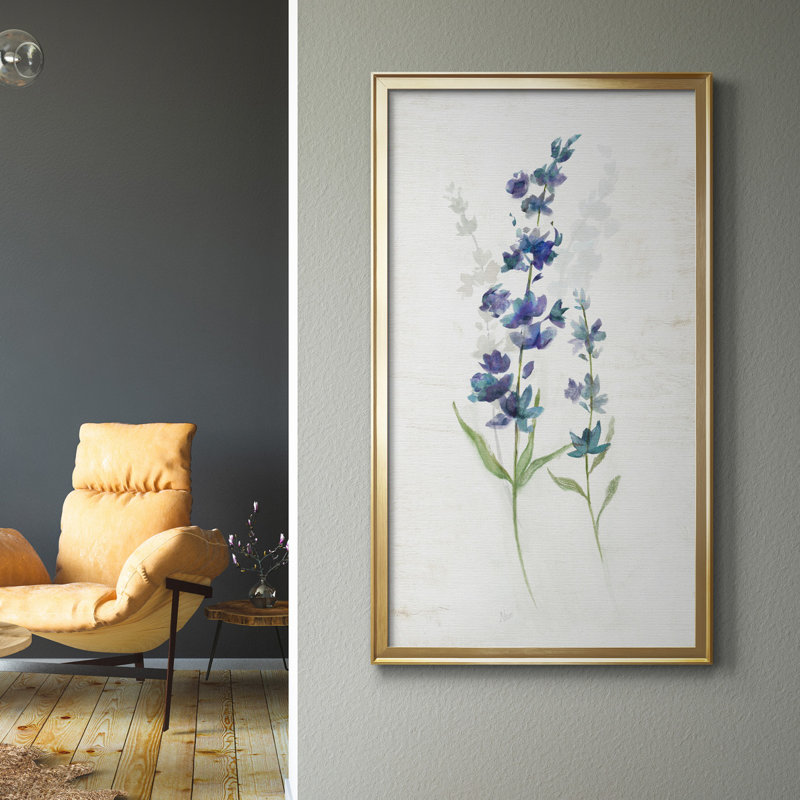 Fresh Cut Lavender I - peinture sur toile encadrée, H 22,5 po x l 42,5 po x P 1,5 po, Cadre doré