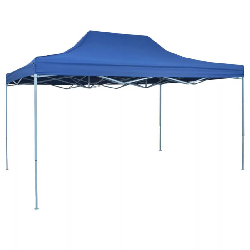 Holasice Steel Pop-Up Gazebo, Blue, Blue, 238cm H x 440cm W x 292cm D