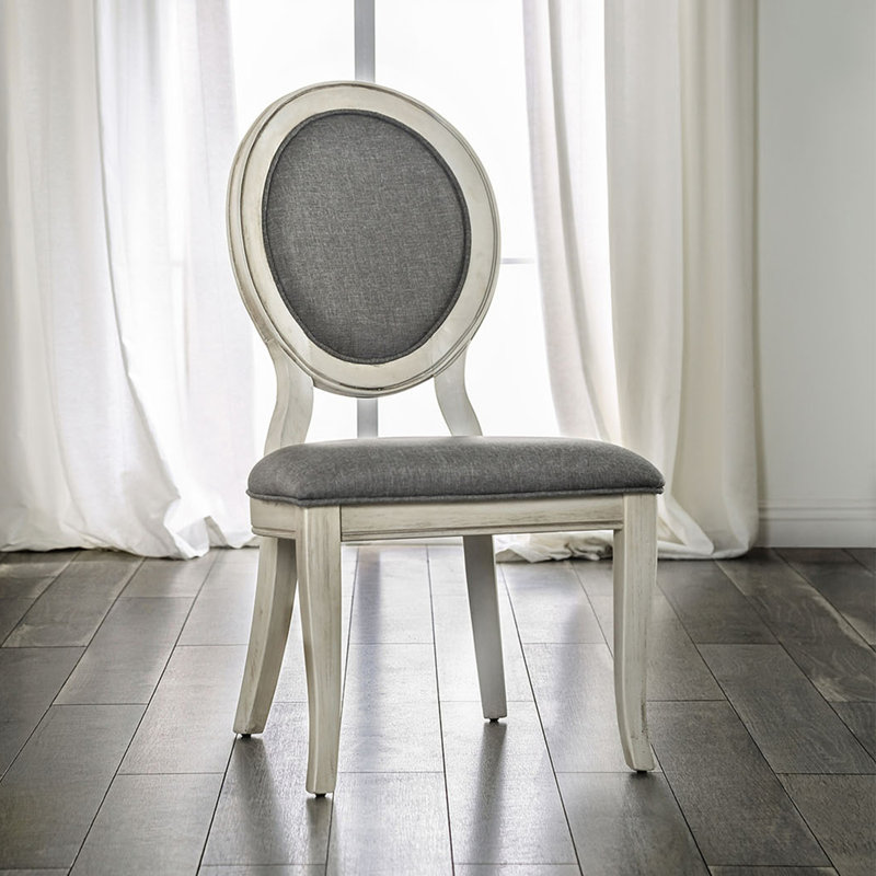 Chaises de salle à manger contemporaines, Blanc antique, Gris
