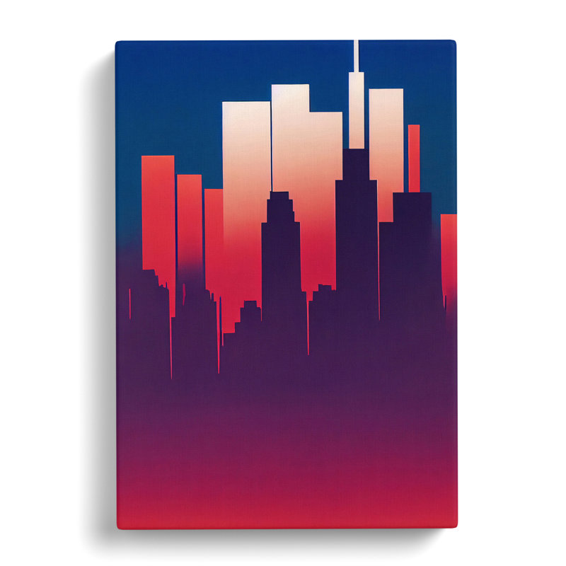 A Placid City Skyline - Print, Wrapped Canvas, 50cm H x 35cm W x 3cm D, No Matte