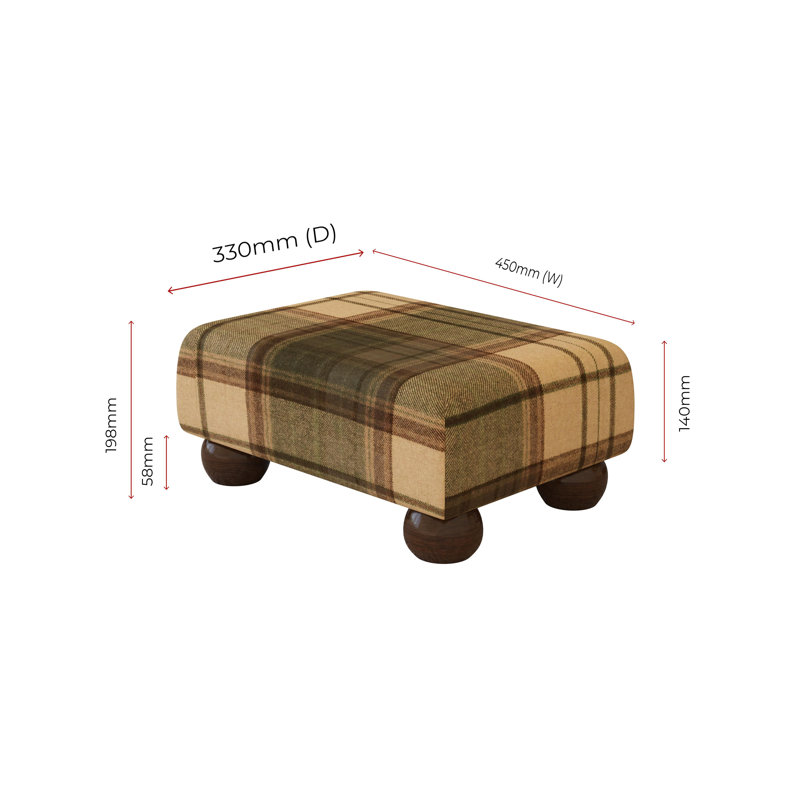 Manufactured Wood Accent Stool, Mahogany