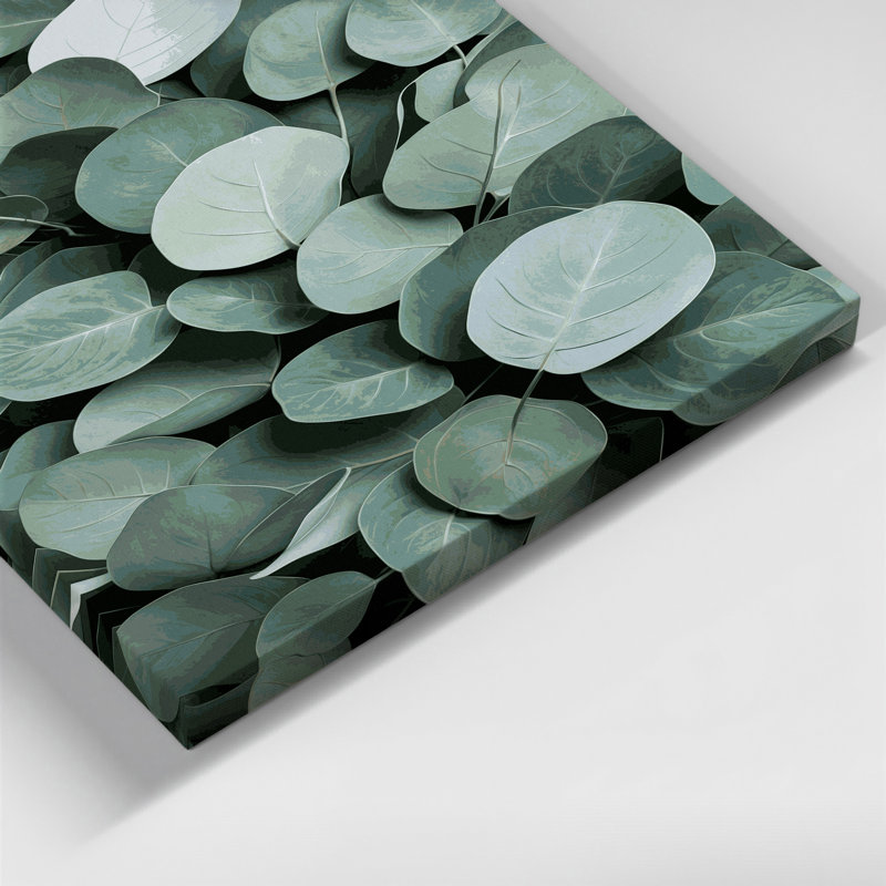 «Watercolor Botanical 42», art mural sur toile grise, H 16 po x l 20 po