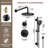 Modern 2-Function Shower System With Rainfall Head & 3-Mode Handheld，Adjustable Slide Bar