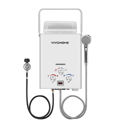 Vivohome 1.6 GPM 6L Portable Digital Display Propane Gas Tankless Water Heater