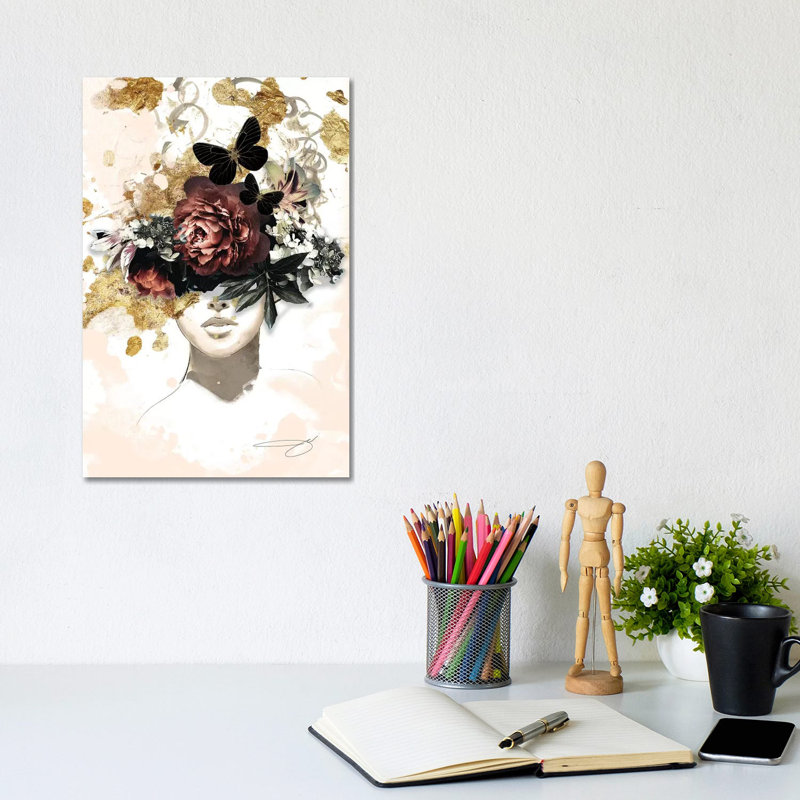 «In My Dreams» par Studio One - impression d'art graphique, Toile tendue, H 12 po x l 8 po x P 0,75 po, Pas de tapis