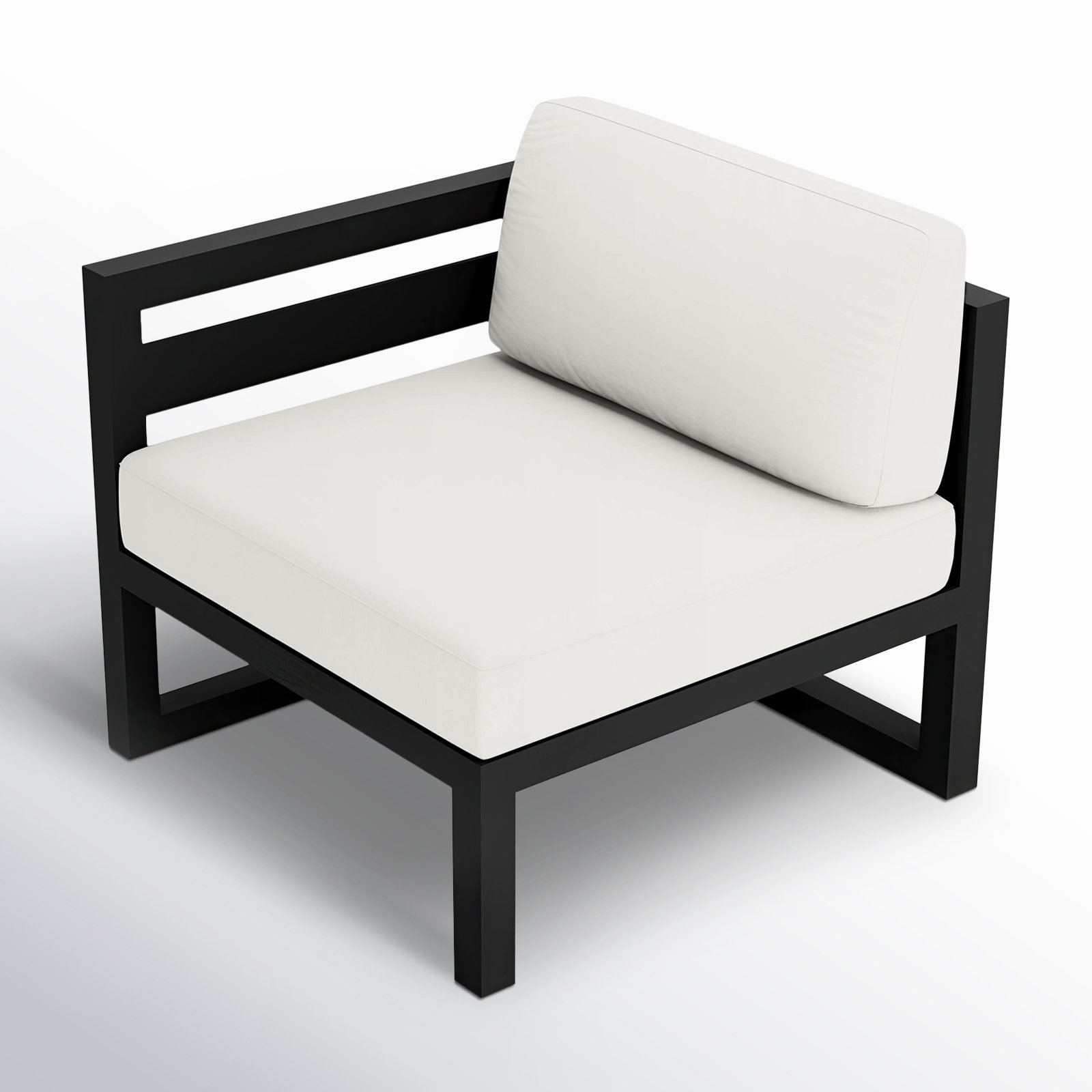 Smith Sunbrella® Patio Lounge Chair, Canvas Natural, Black