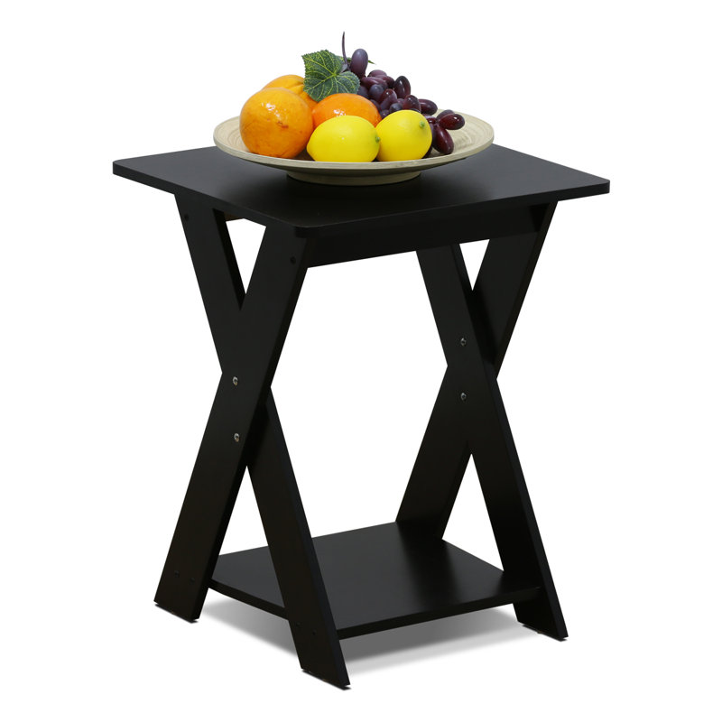 Artesian Cross Legs End Table, Walnut