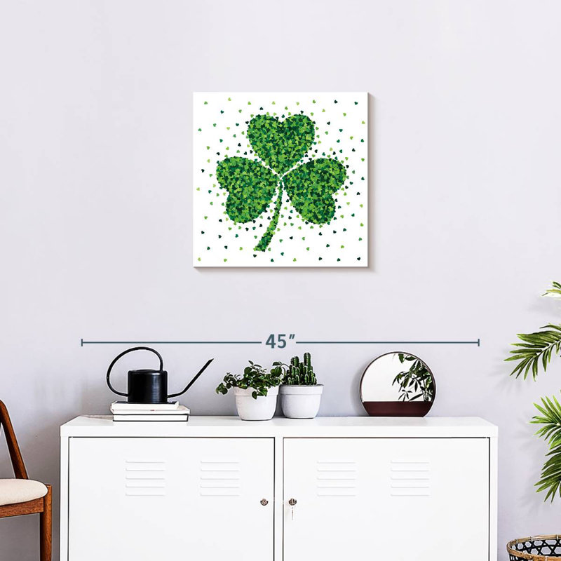 Harnek Hearts Forming Shamrock, 20" H x 20" W