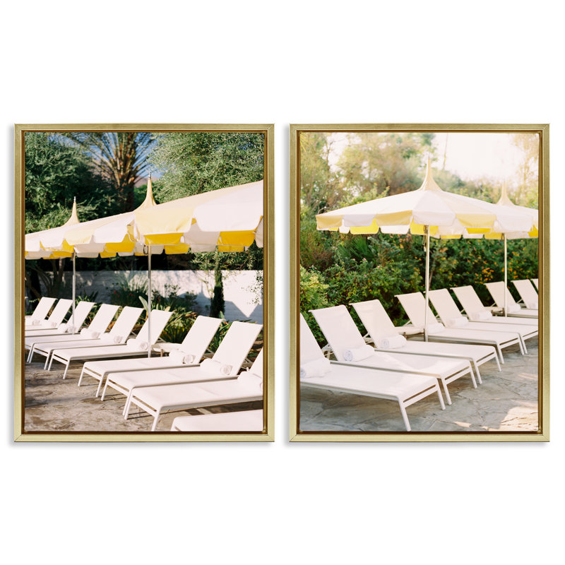 Ensemble de 2 chaises longues flottantes avec chaises longues par Justine Milton, H 31 po x l 25 po