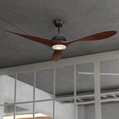  Ventilateur de plafond d'intérieur contemporain à fixation sur tige 56 po Long Grove