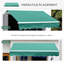Auvent de jardin 10 pi x 8 pi. Et eau - matériau. Cadre en aluminium avec manivelle. Se fixe à différentes surfaces. Réduit l'exposition à la chaleur du soleil. Pour terrasse, balcon. Options d'installation polyvalentes. Extérieur