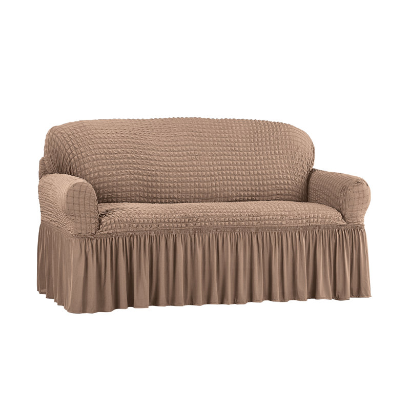 Housse pour canapé à coussins carrés texturés, Taupe, 40" H x 30"W x 40"D