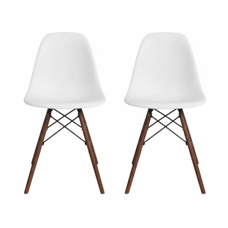 Ensemble de 2 chaises d'appoint Fontana, Blanc